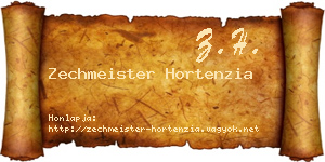 Zechmeister Hortenzia névjegykártya